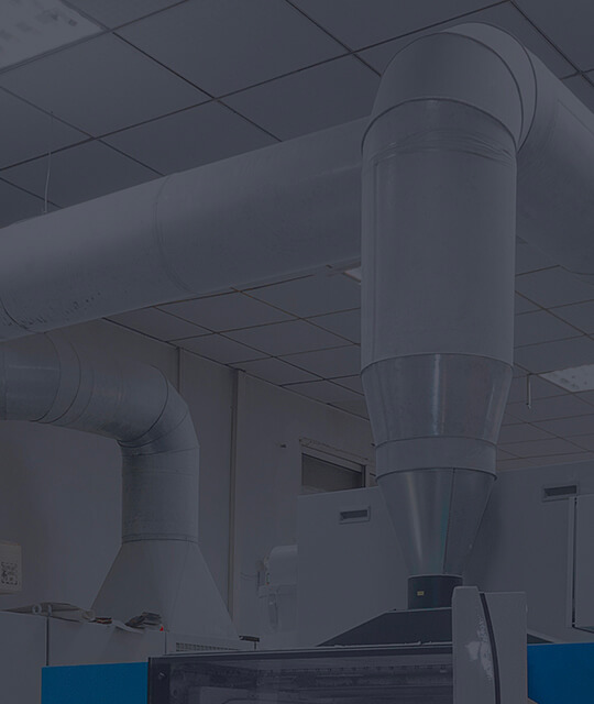 the waste gas treatment equipment in Kinghorn's workshop
